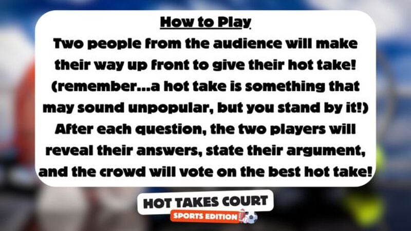 Hot Takes Court: Sports Edition